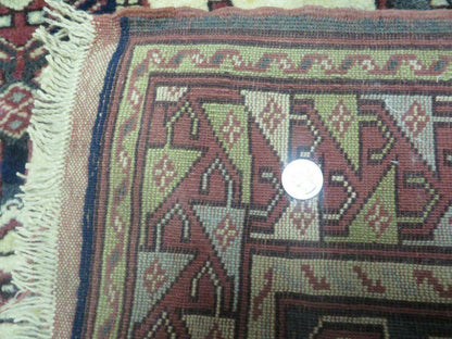 3' X 4' Vintage Handmade Turkish Geometric Oriental Wool Rug Nice - Nuvé
