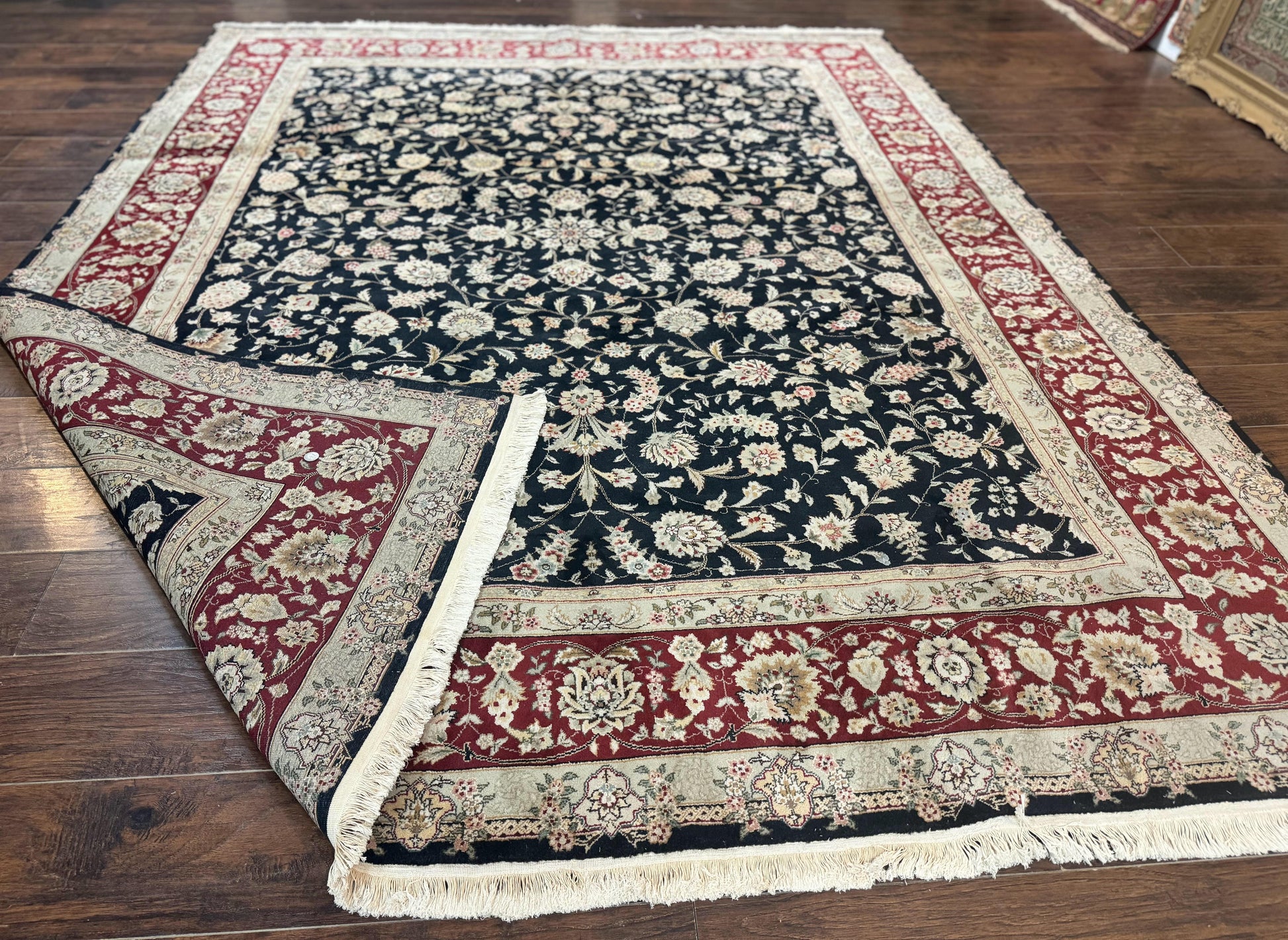 Black Pak Persian Rug 8x10, Floral Allover - Nuvé