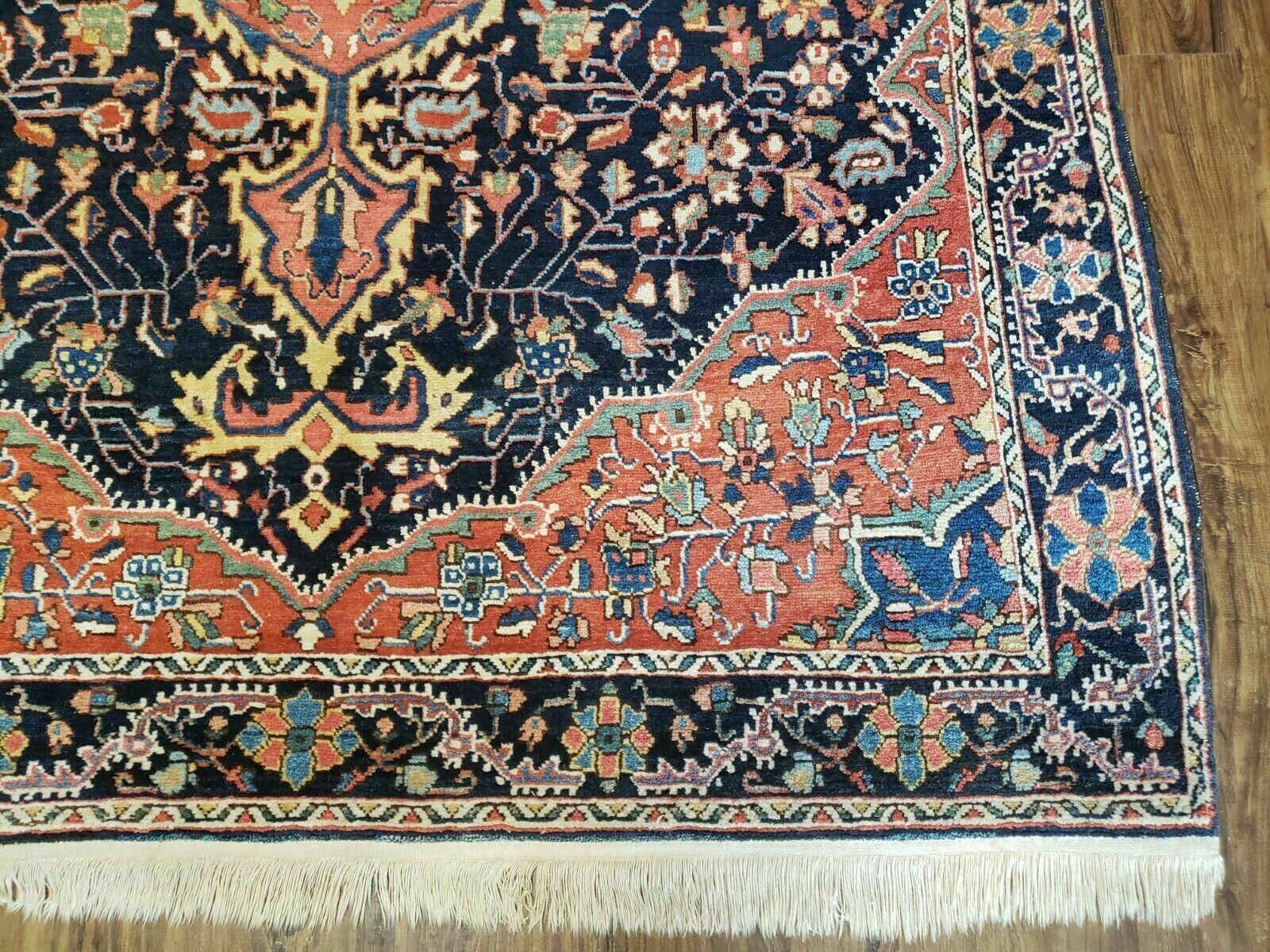 4.5' X 6.5' Handmade Antique Fine Indian Wool Rug Carpet Red - Nuvé