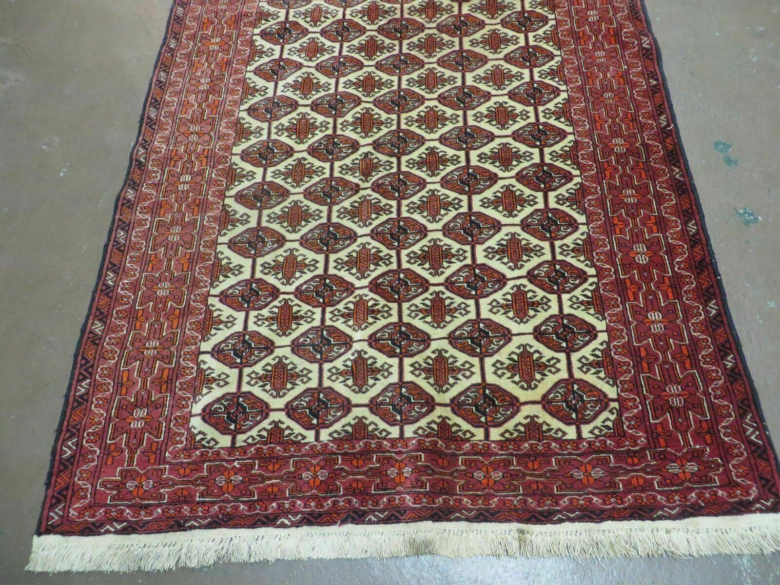 4' X 6' Handmade Finely Knotted Pakistan Turkoman Bokhara Wool Rug Nice - Nuvé