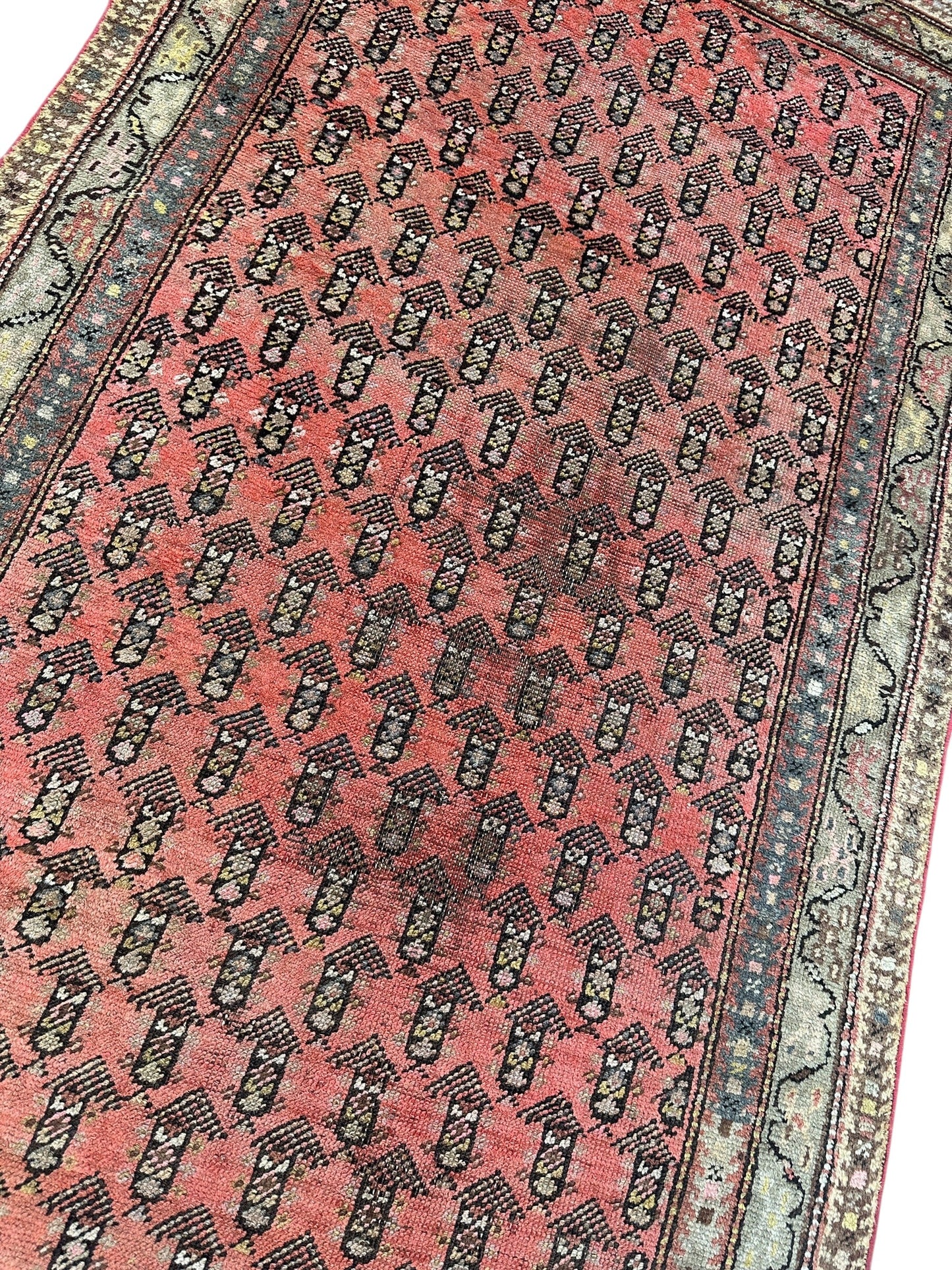 Antique Armenian Karabakh Wool Runner – 3’3” x 12’8” – Hand-Knotted Long Corridor Rug - Nuvé