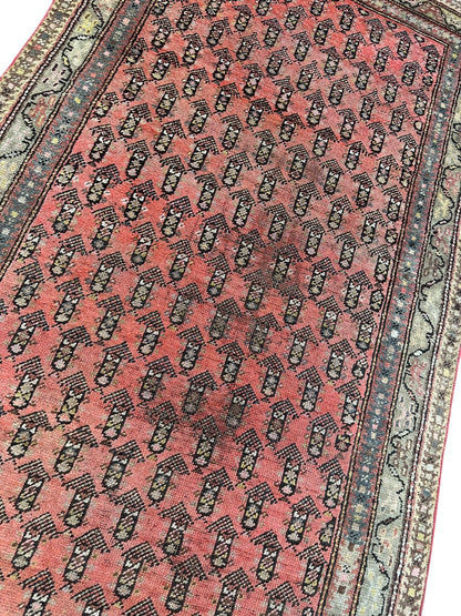 Antique Armenian Karabakh Wool Runner – 3’3” x 12’8” – Hand-Knotted Long Corridor Rug - Nuvé