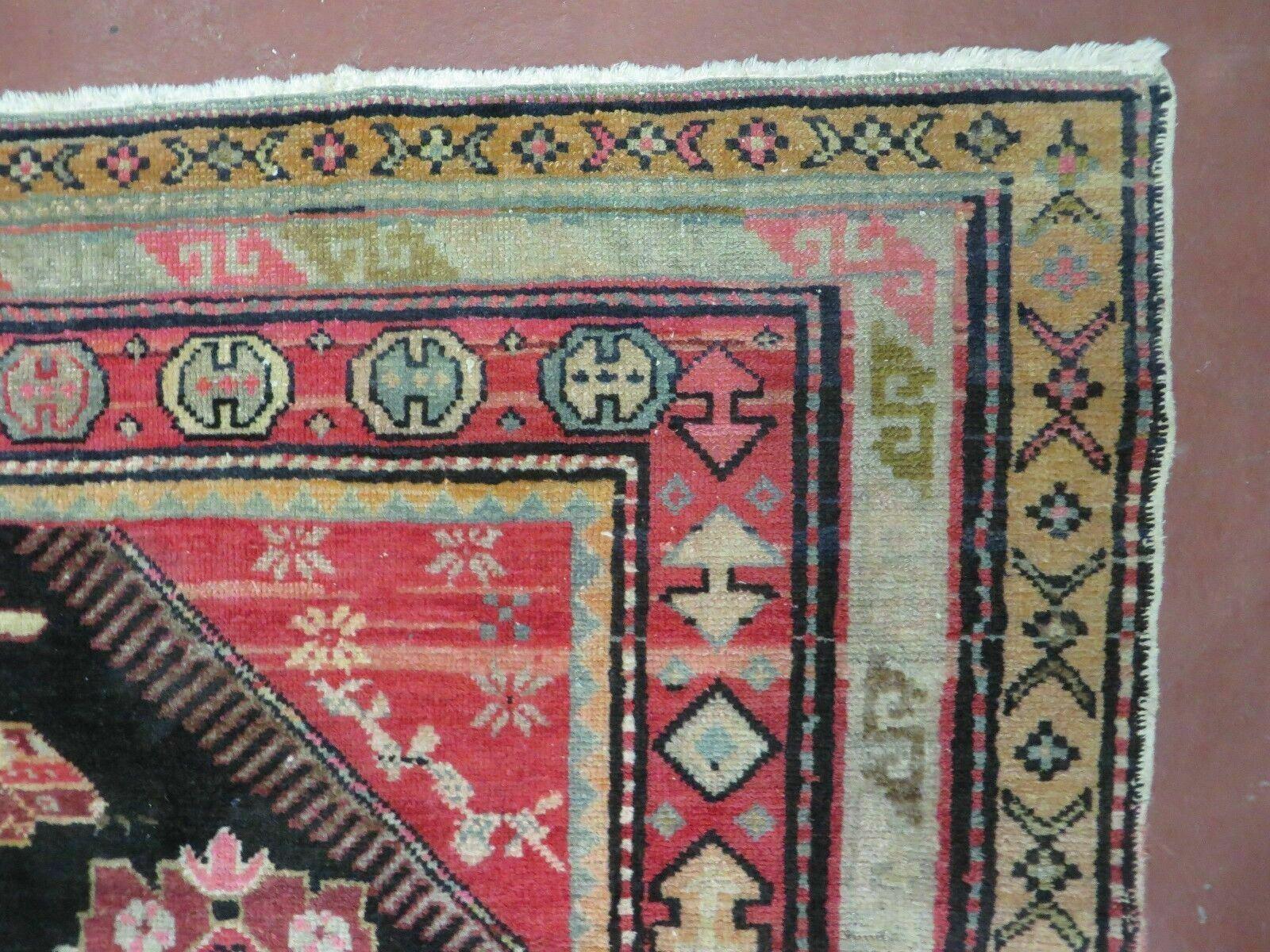 5' X 9' Antique Karabagh Caucasian Rug Handmade Wool Carpet Organic Dyes Nice - Nuvé