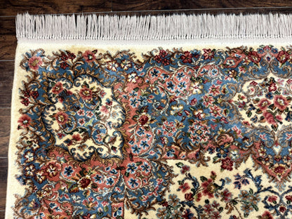 8.8 x 12 Karastan Rug #788 Ivory Kirman, Wool Vintage Original 700 Series - Nuvé