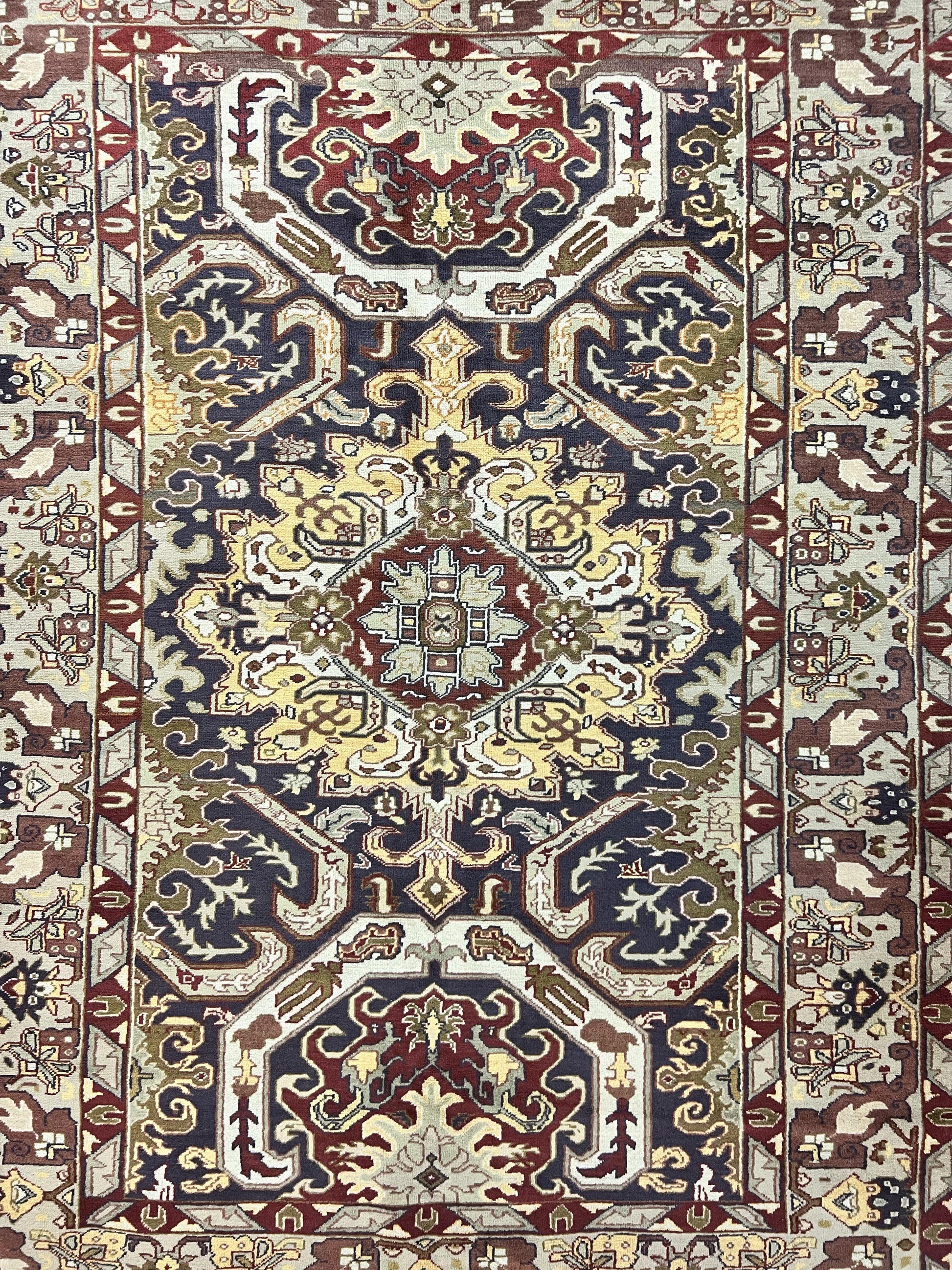 Antique Caucasian Rug, Kuba Seychour Rug, Handmade Wool Oriental Carpet, Azerbaijan Rug - Nuvé