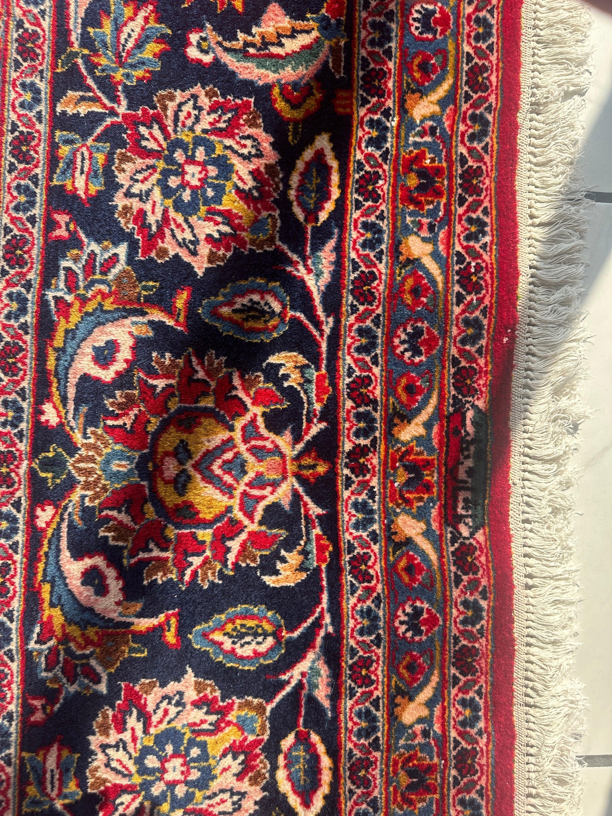 Incredible Persian Kashan All Over Wool Rug 10’2” x 14’ - Nuvé