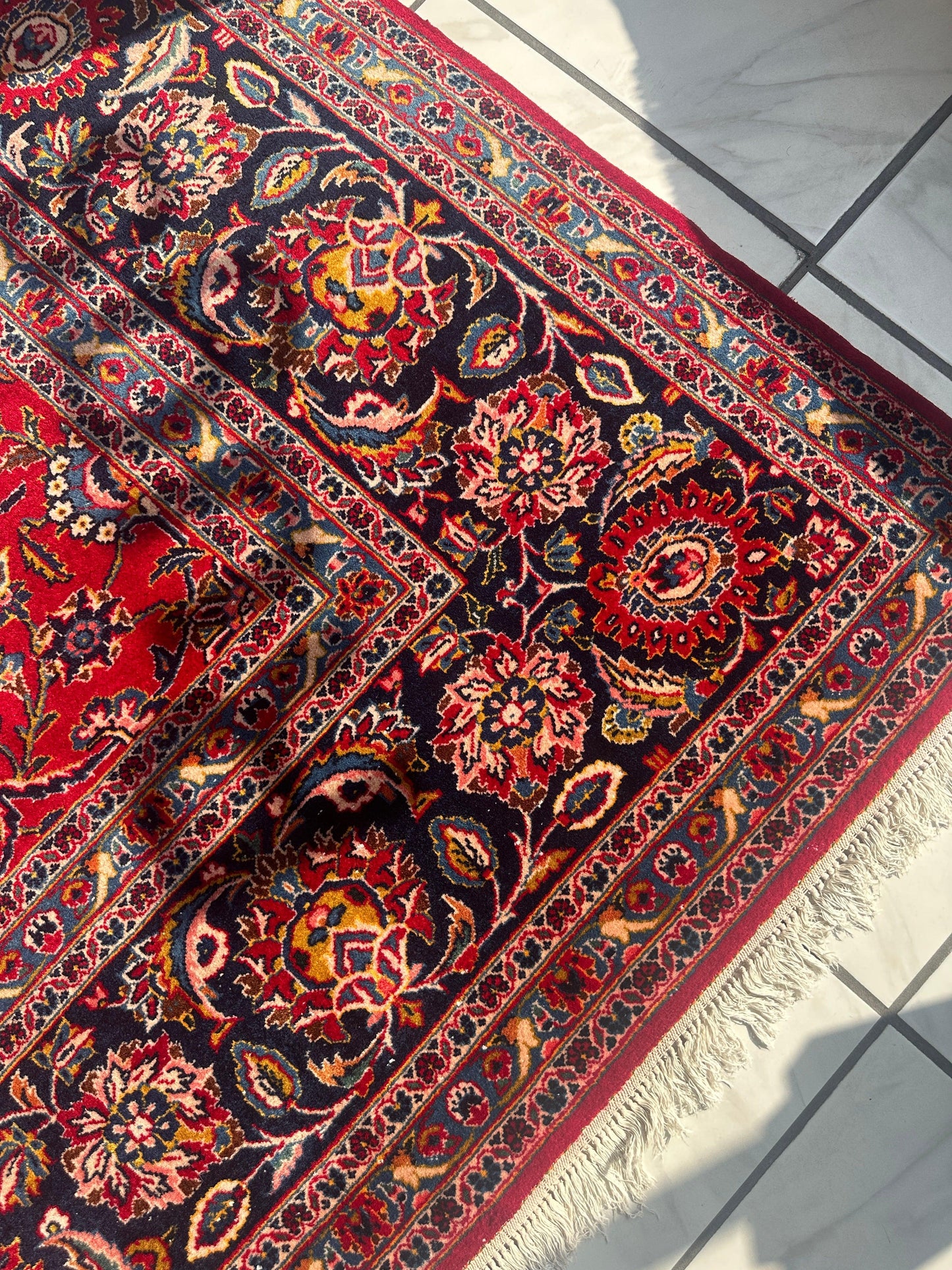 Incredible Persian Kashan All Over Wool Rug 10’2” x 14’ - Nuvé