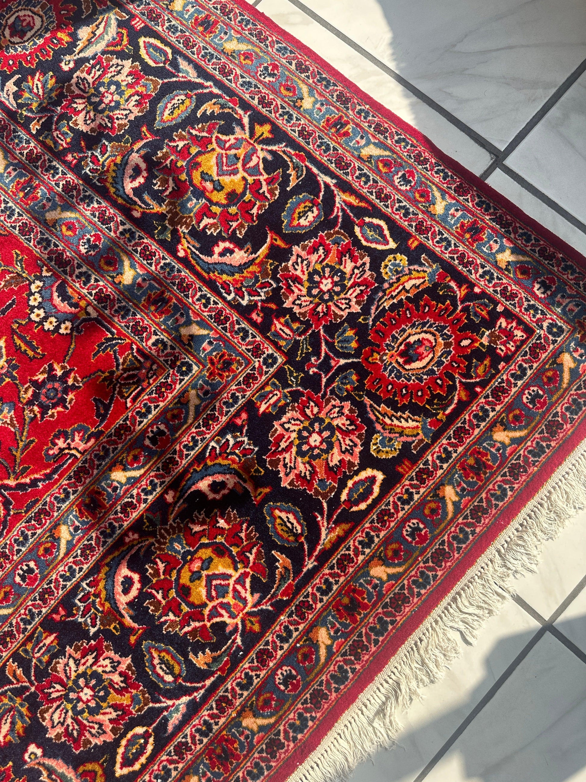 Incredible Persian Kashan All Over Wool Rug 10’2” x 14’ - Nuvé