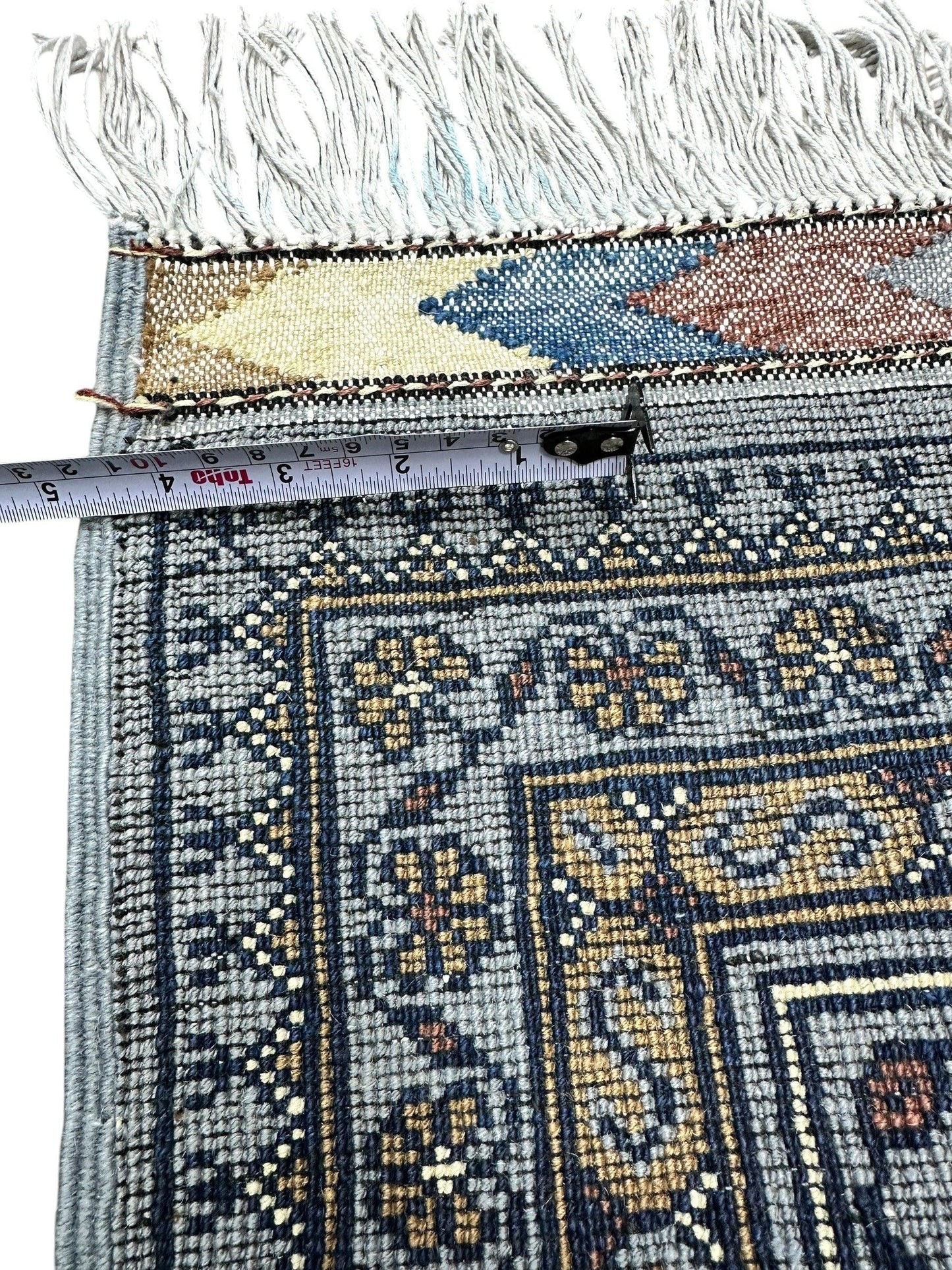 Hand-Knotted Zerkhaki Afghan Wool Area Rug – 6'11" x 10'3" | Elegant Grey-Toned Design - Nuvé