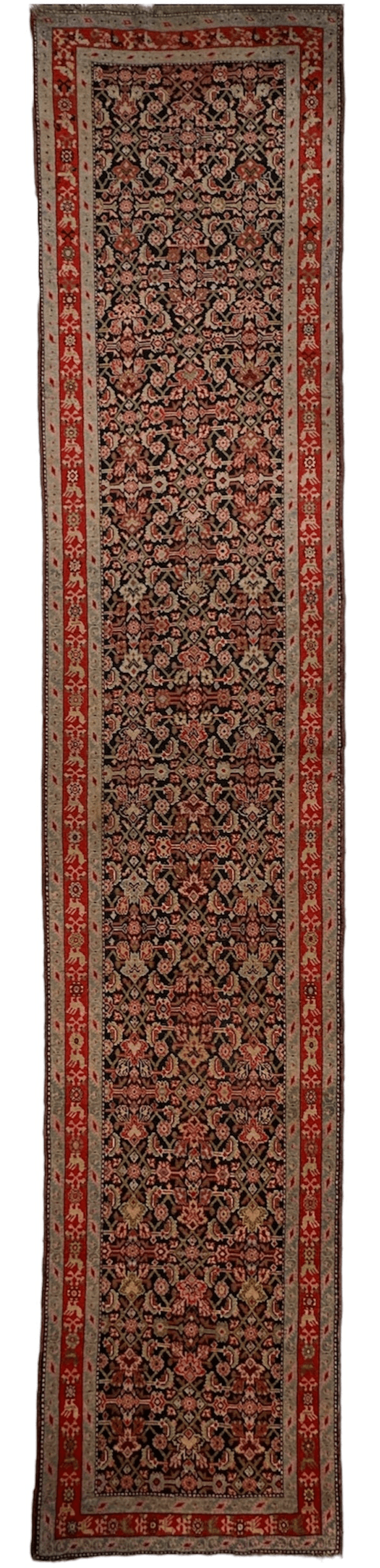 3’4” x 17’ Karabkah Antique Caucasian Wool on Wool Runner - Nuvé
