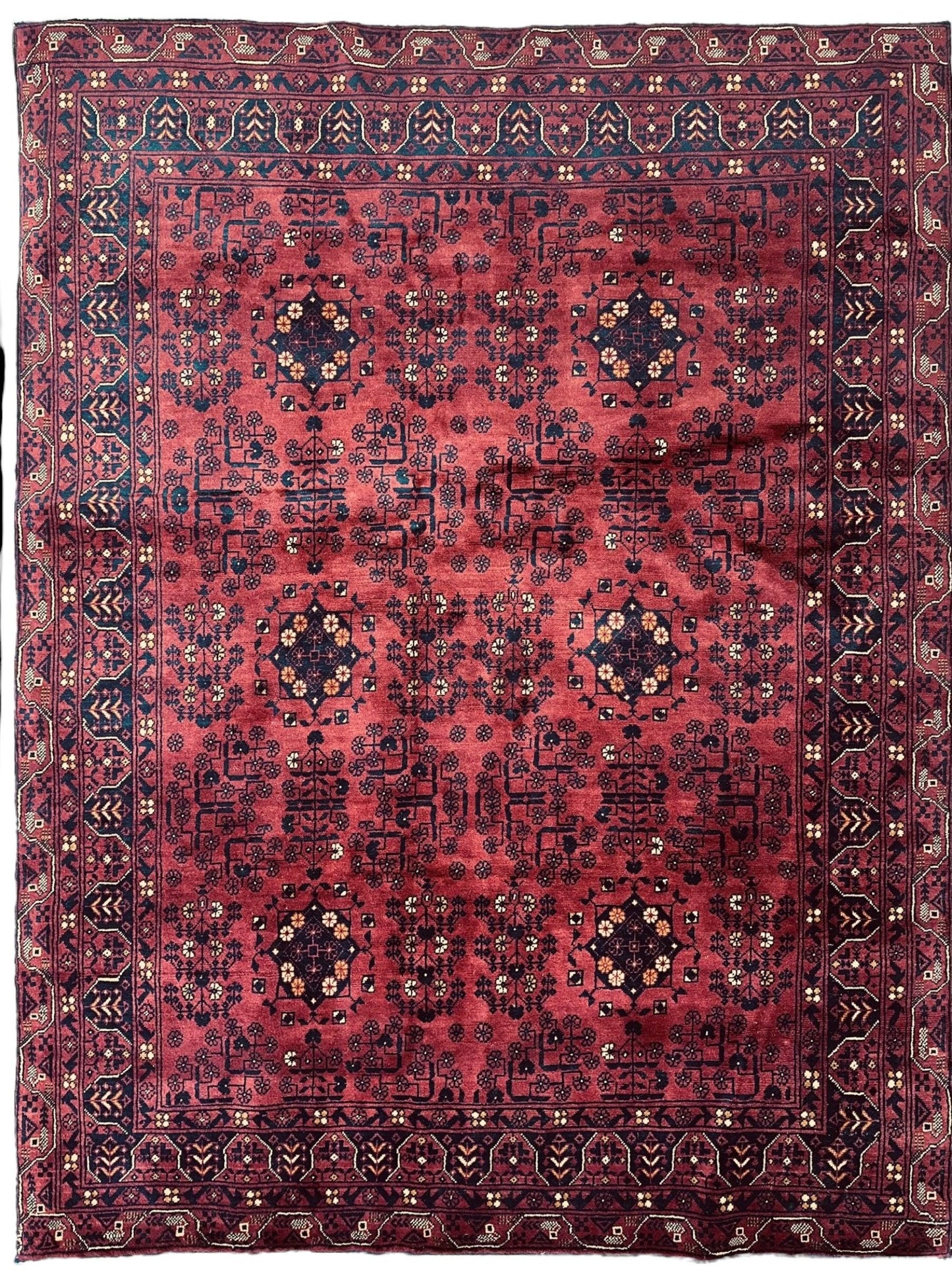 Afghani Area Rug I Turkoman Khal Mohammadi 4’9” x 6’2” - Nuvé