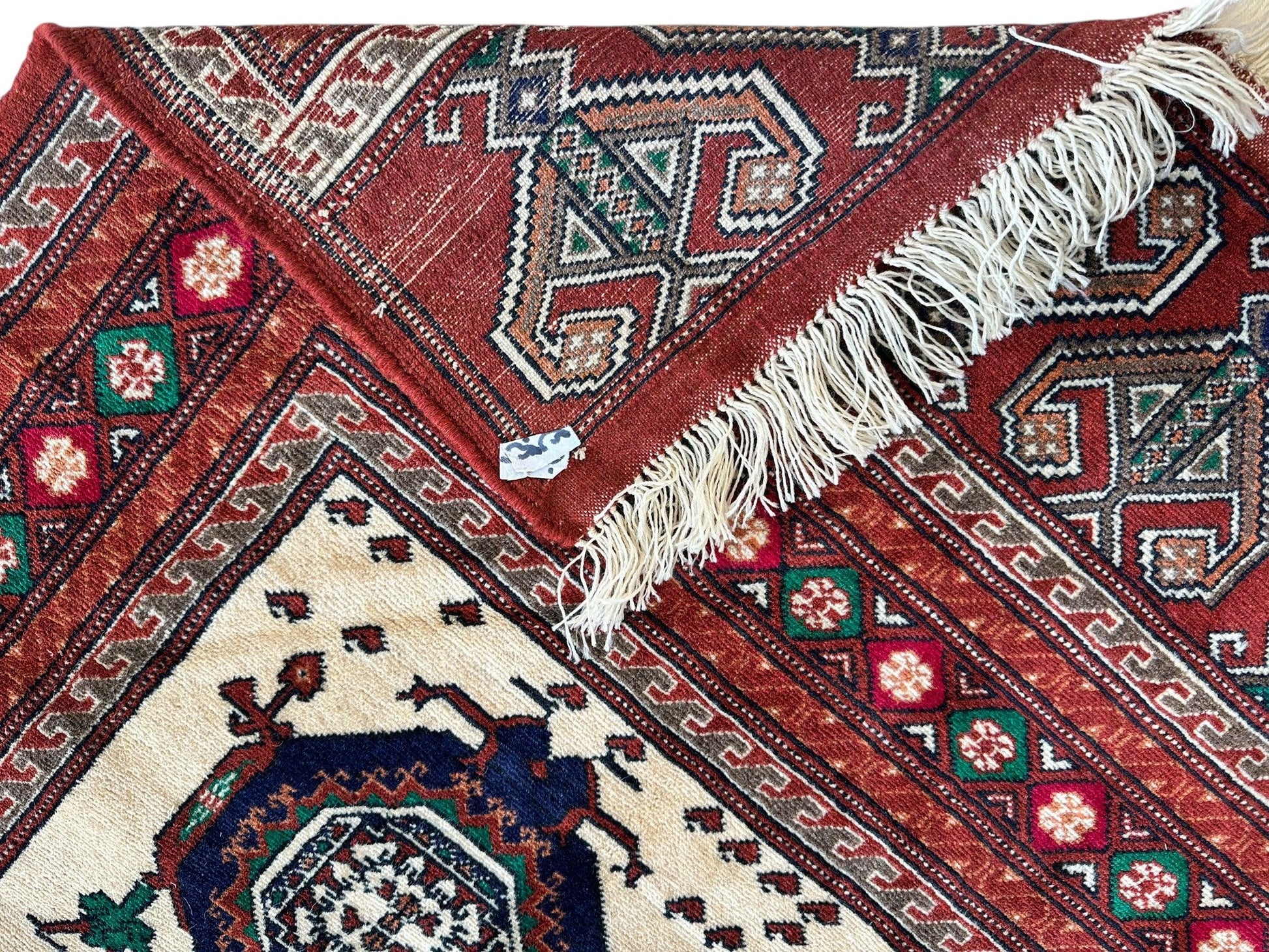 Hand-Knotted Afghani Kazak Wool Rug - 4'8" x 7'2" - Nuvé