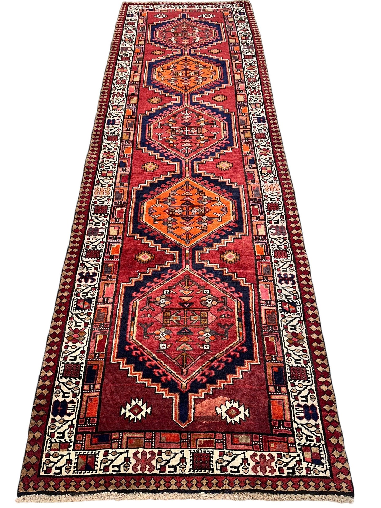 Vintage Persian Sarab Wool Runner Rug 3’4 x 10’7” - Nuvé