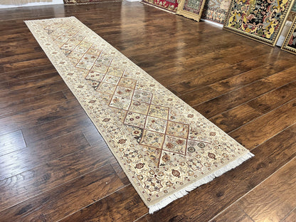 Pak Persiann Runner Rug 2.7 x 12, Handmade Wool Vintage Hallway Rug, Panel Design - Nuvé