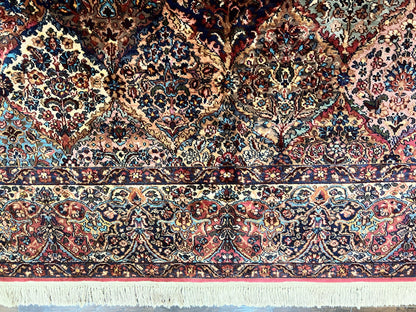 Karastan Multicolor Panel Kirman Rug #717, Wool Karastan Rug 8' 8" x 12', Vintage Multipanel Kirman, Original Karastan Collection 700 Series - Nuvé