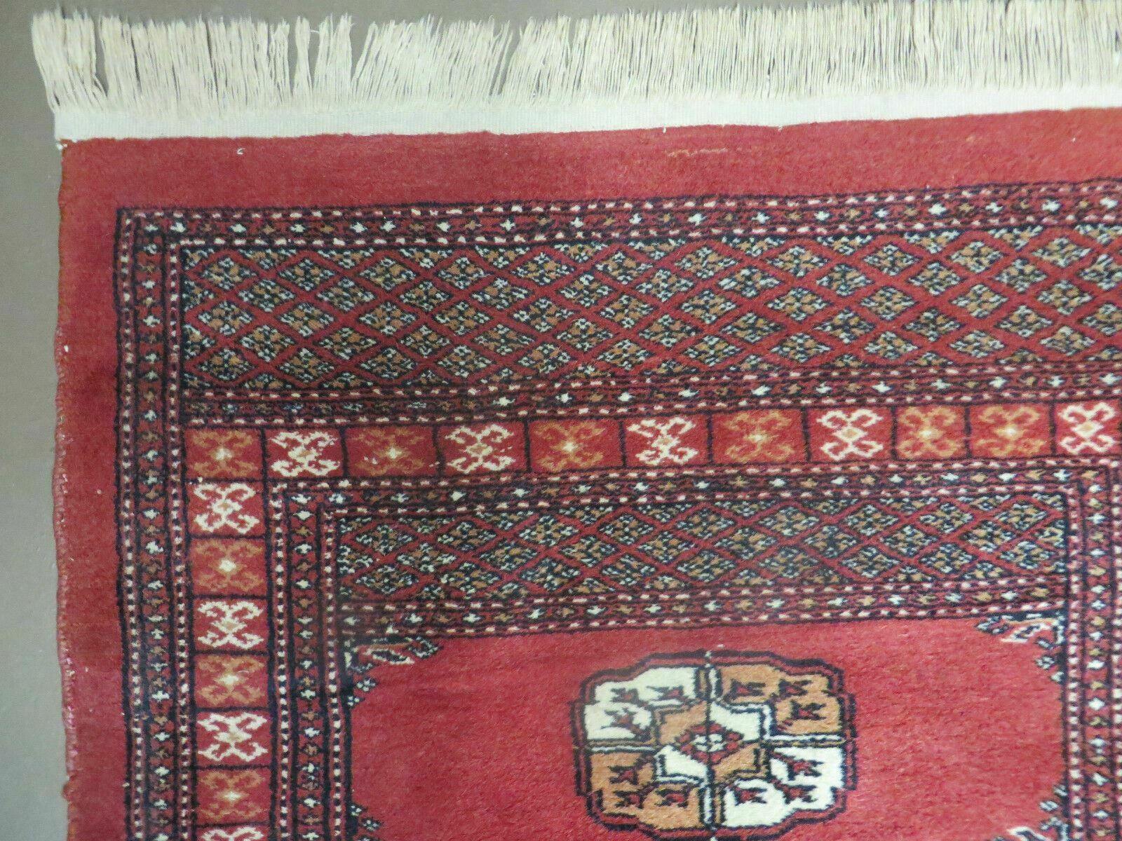 2' 8" X 10' Vintage Handmade Bokhara Turkoman Pakistani Wool Runner Rug Nice - Nuvé