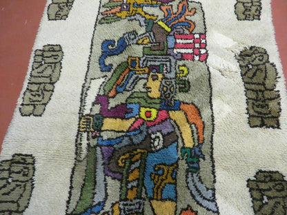 4' X 7' Vintage Handmade Knotted Tribal Nomadic Shag Wool Rug Carpet Prince - Nuvé