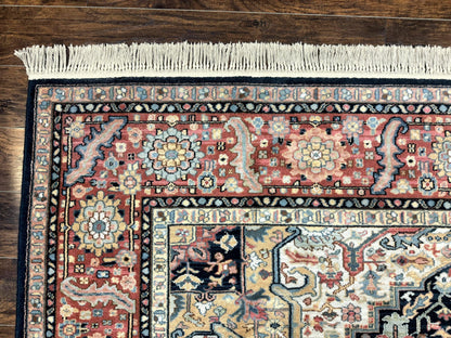 Karastan Navy Heriz #700/701 Rug, 8.8 x 10.6 Karastan Carpet, Wool Pile, Discontinued Vintage Karastan Rug, Original 700 Series, Geometric - Nuvé