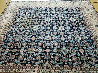 6' X 6' Gorgeous Handmade India Floral Oriental Wool Rug Square Blue Carpet Wow - Nuvé