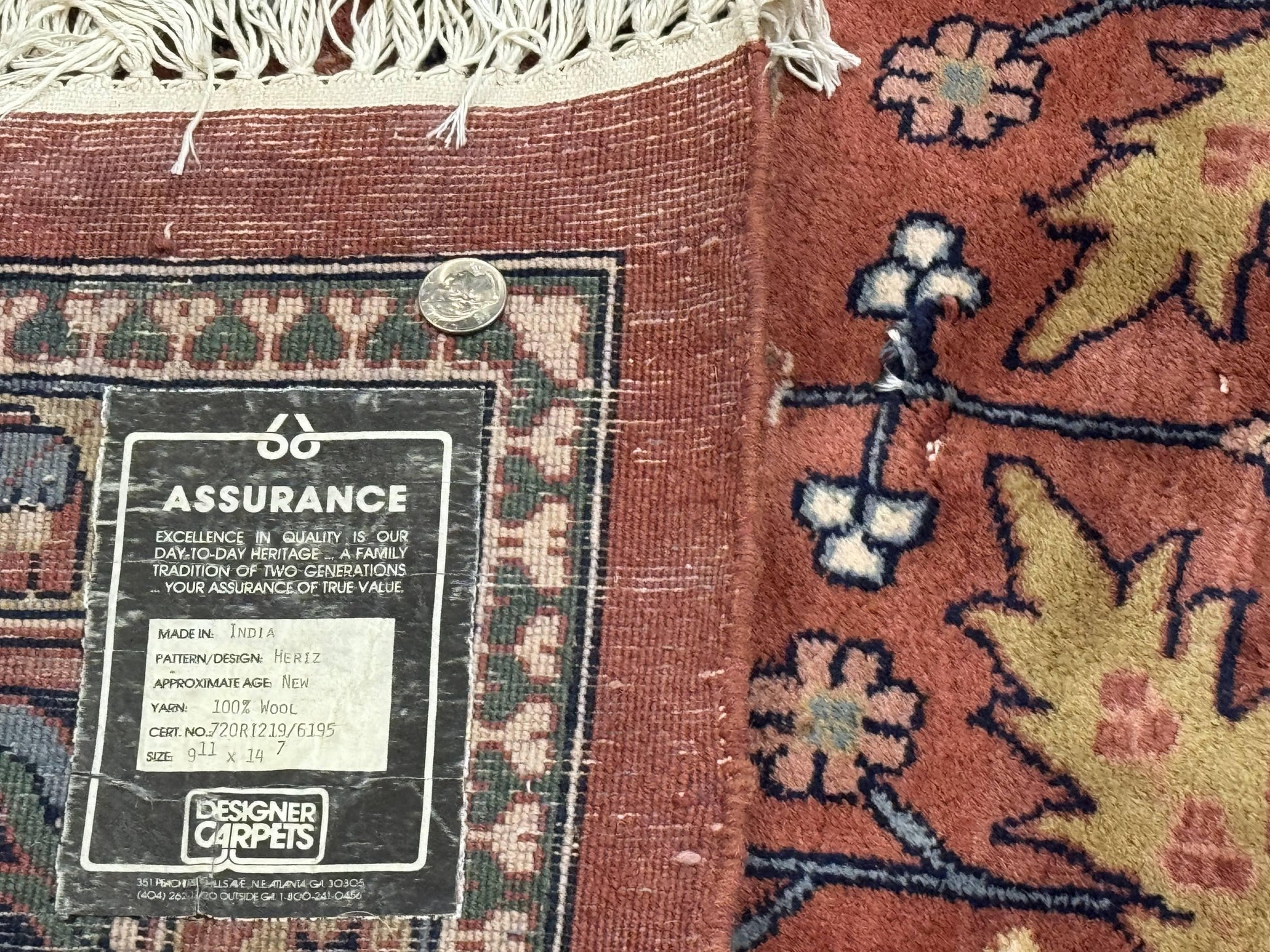 Indo Persian Heriz Rug 10x15, Allover Pattern, Large Wool Handmade Rug - Nuvé