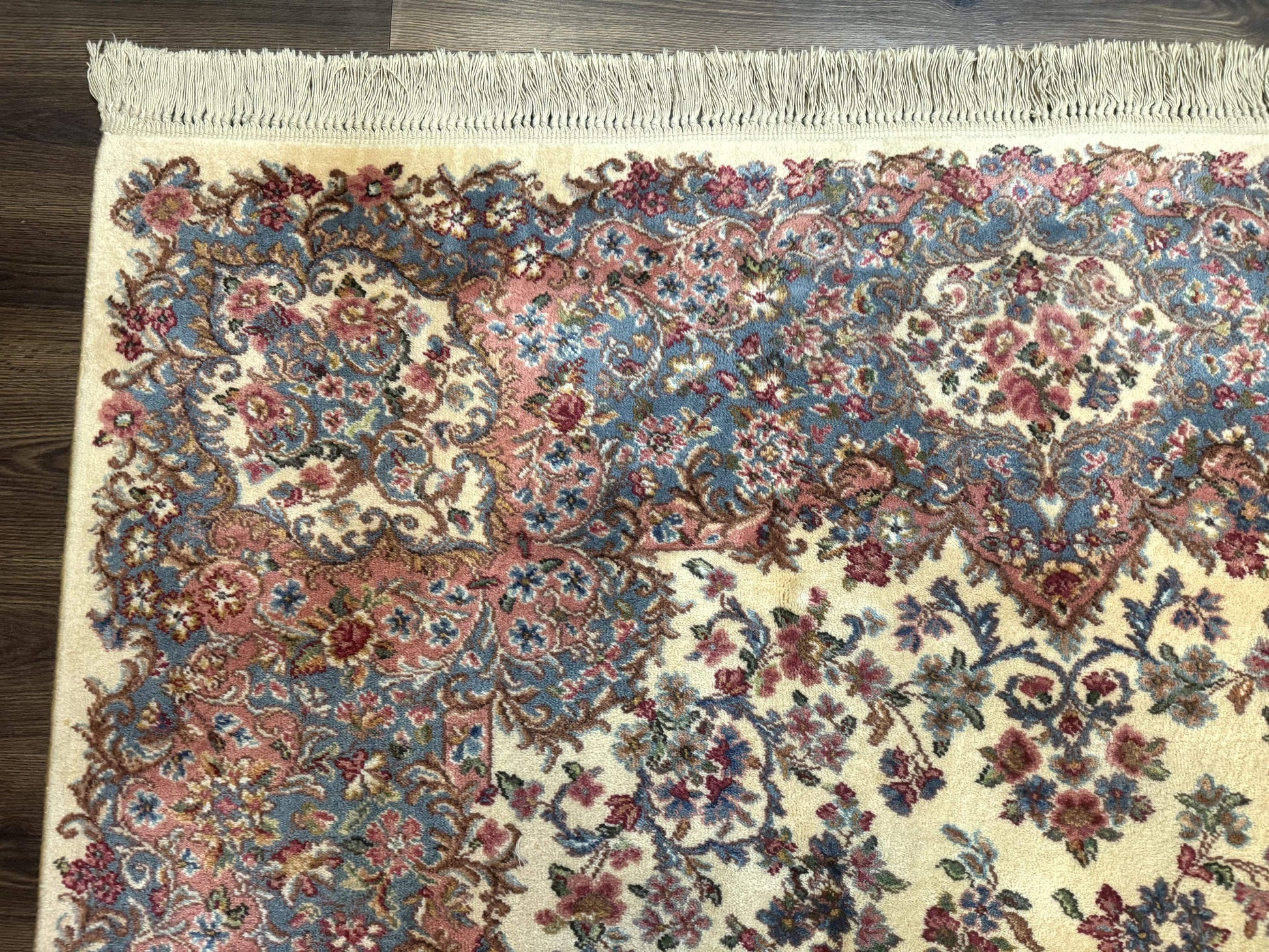 8.8 x 10.6 Karastan Kirman Rug #788, Wool Vintage Discontinued Floral Carpet - Nuvé