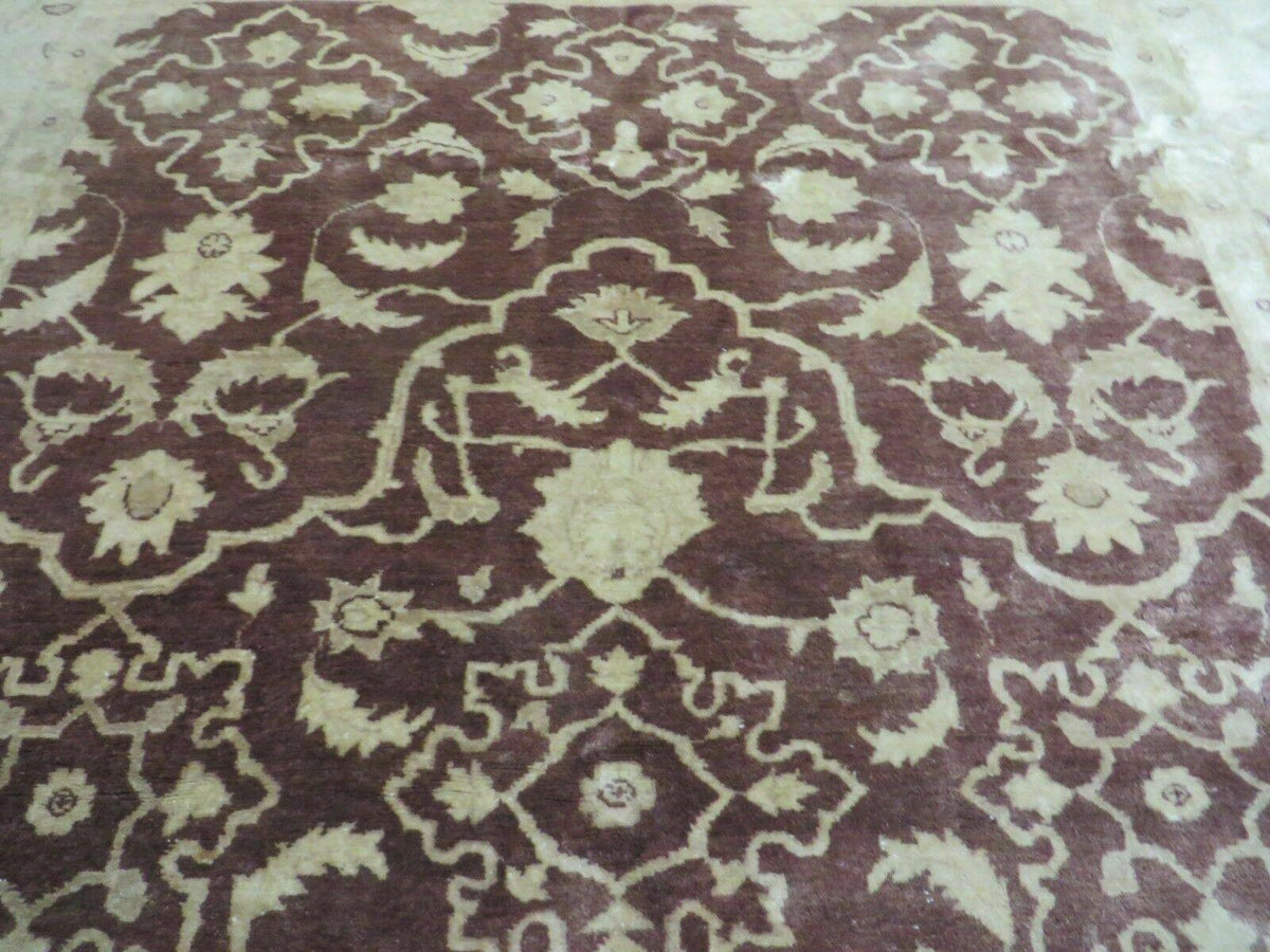 7' X 10' Vintage Fine Handmade Pakistan Peshawar Chobi Floral Wool Rug Vegy Dye