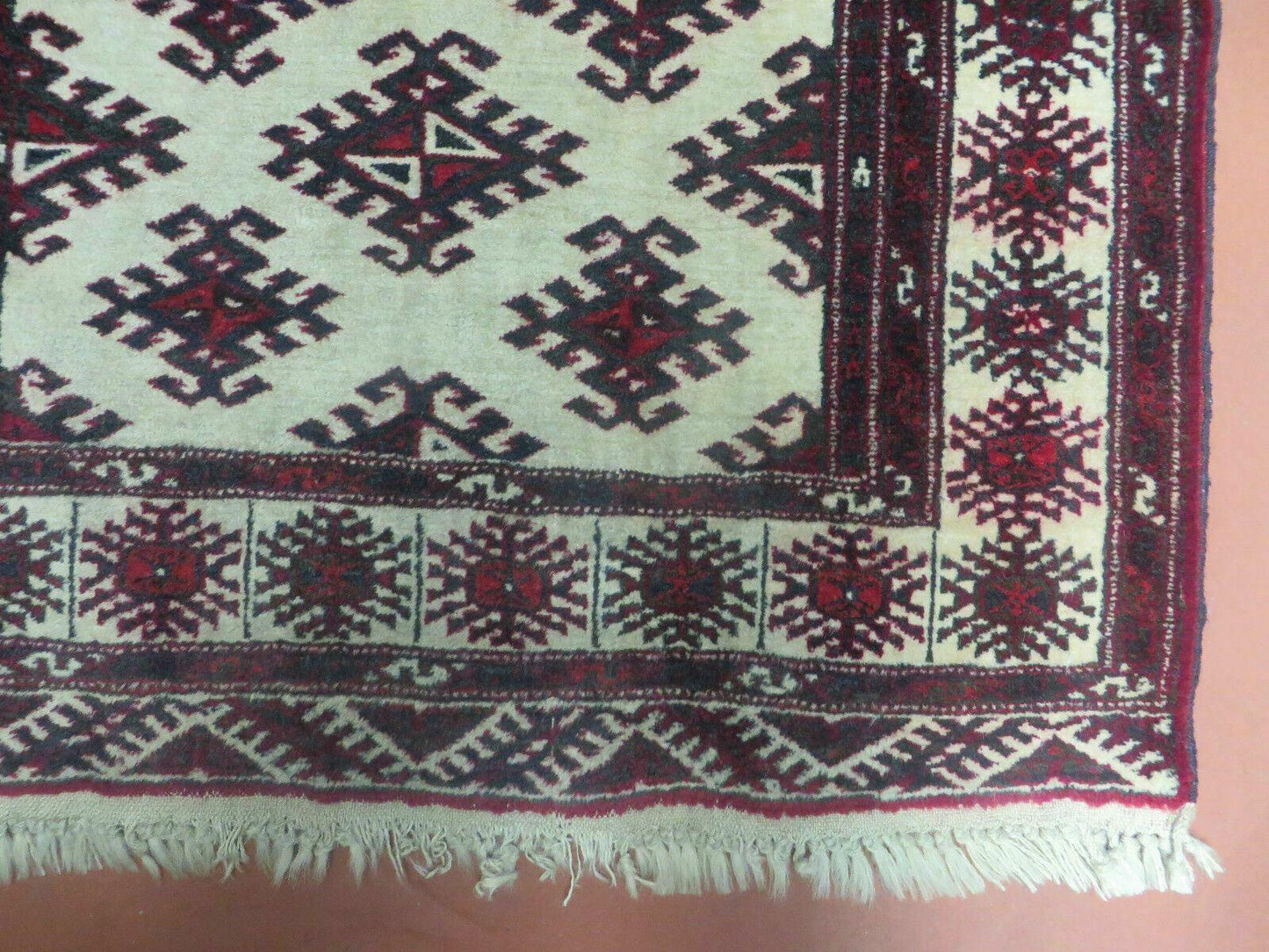 3' X 3' Vintage Handmade Turkoman Bokhara Yamud Wool Rug Nice - Nuvé