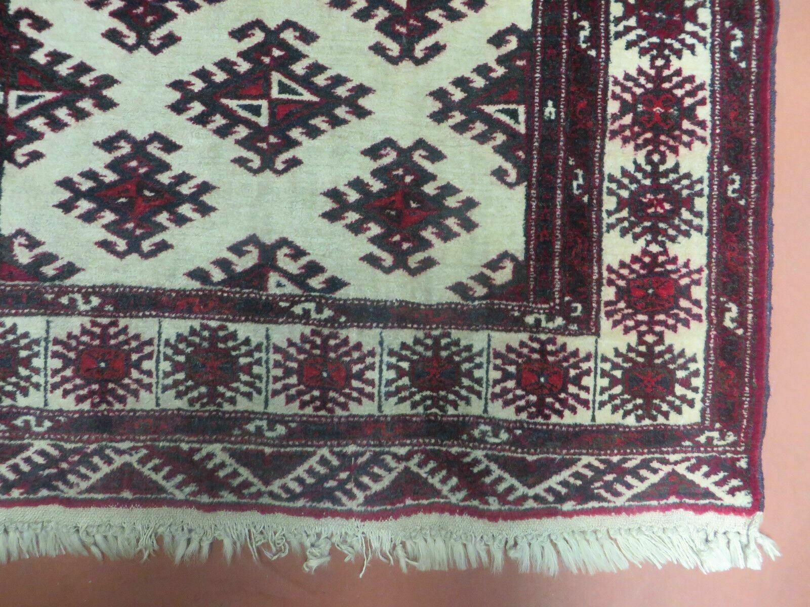 3' X 3' Vintage Handmade Turkoman Bokhara Yamud Wool Rug Nice - Nuvé