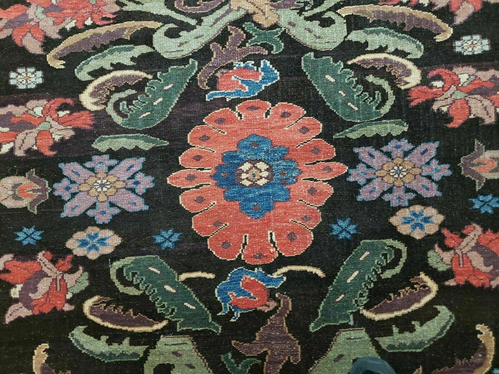 4' 5" X 16' 1" Antique Karabagh Caucasian Rug Handmade Wool Carpet Organic Dye - Nuvé