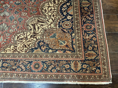 Turkish Kayseri Rug 6x10, Antique Turkish Carpet, Floral Medallion, Oriental Carpet, Red - Nuvé