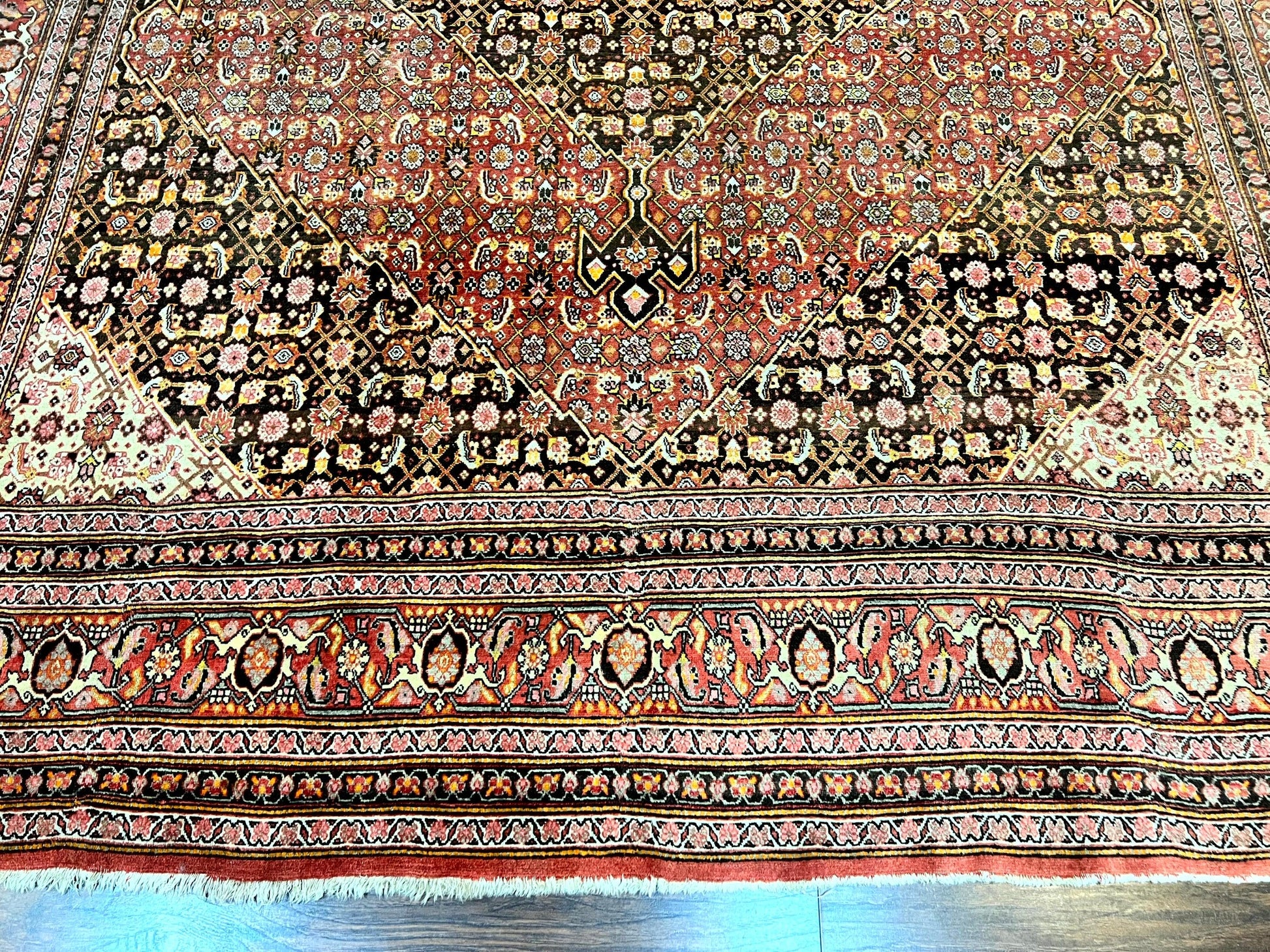 Rare Antique Persian Tabriz Rug 9x12, Red, Handmade, Wool - Nuvé