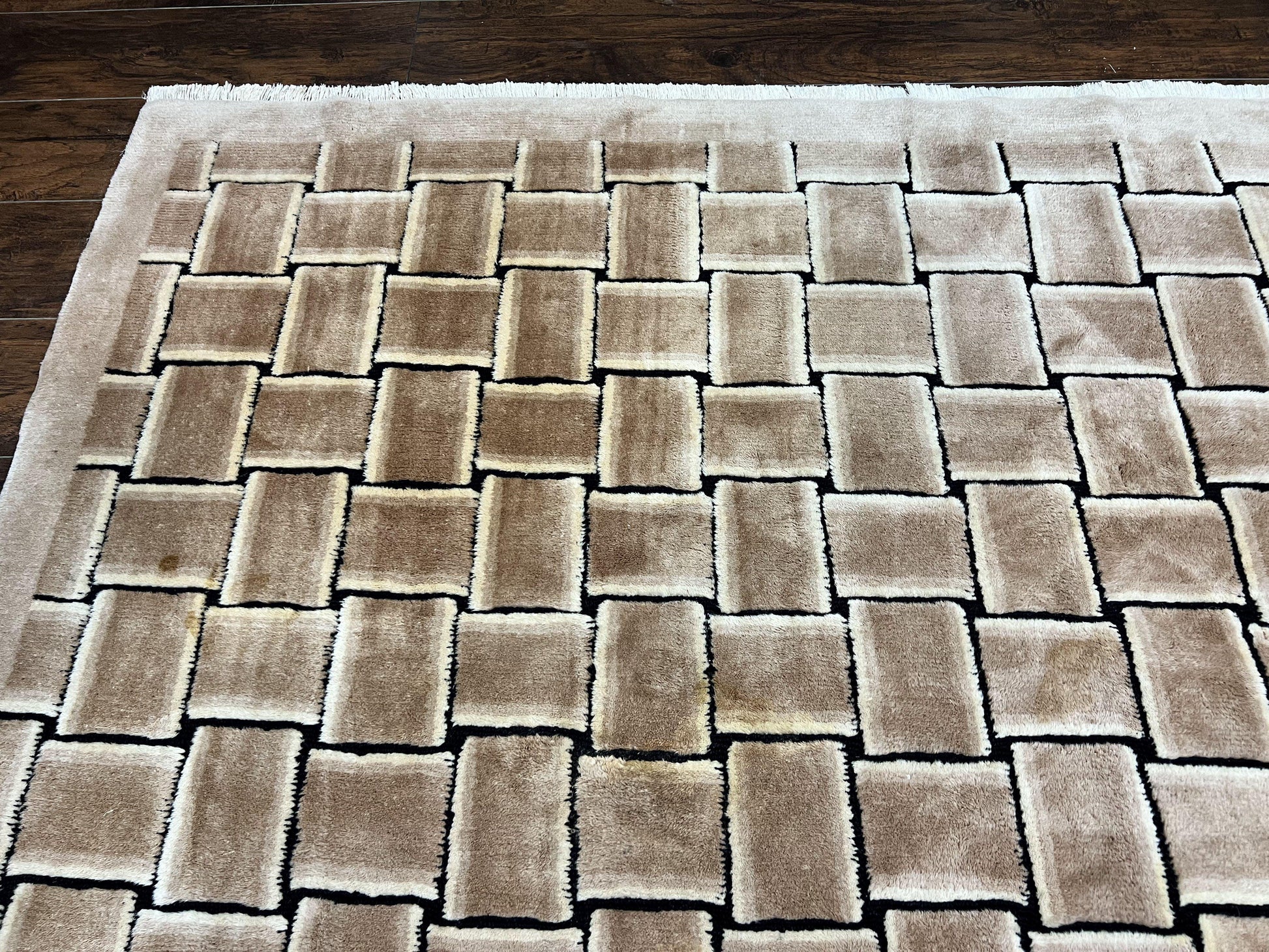 Tibetan Rug 9x12, Handmade, Wool, Modern Design - Nuvé