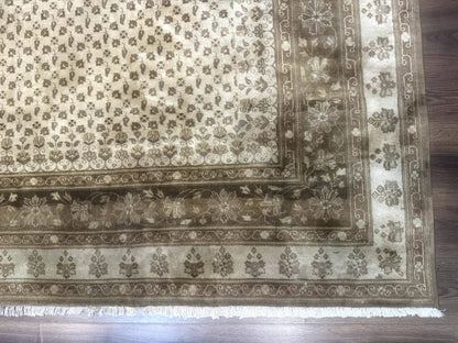Indo Persian Rug, Allover Pattern, Beige, Wool Handmade Carpet - Nuvé