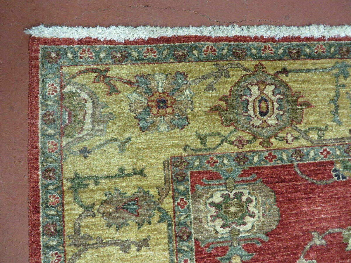 6.5' X 7' Vintage Handmade Egypt Agra Wool Rug Carpet Square Beauty