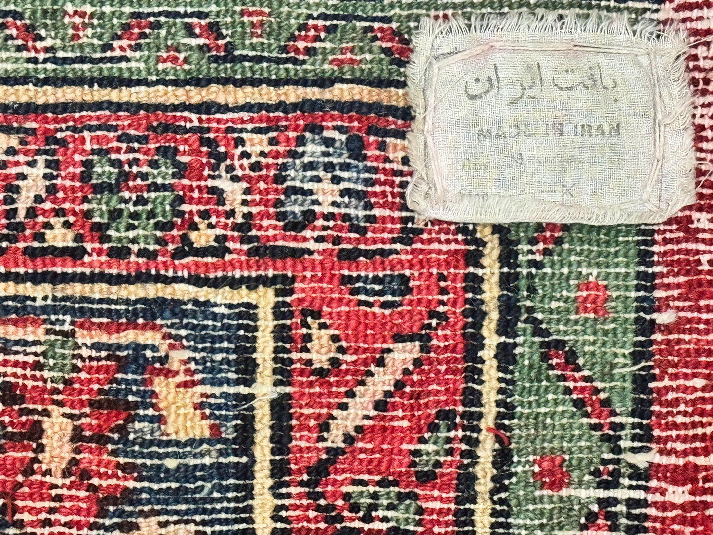 Antique Persian Hamadan Tribal Rug 8x10, Red and Ivory, Medallion Rug, Wool Handmade Carpet - Nuvé