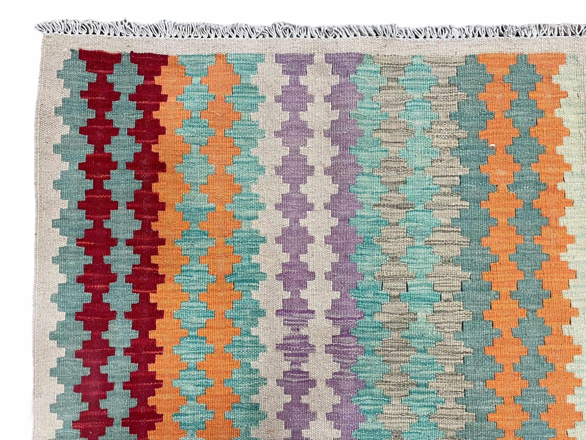 Colorful Kilim Rug 6x8 Multicolor Turkish Kilim Rug 6 x 8 Flat Weave Kilim Playful Anatolian Kilim Wool Kilim New Rug - Nuvé