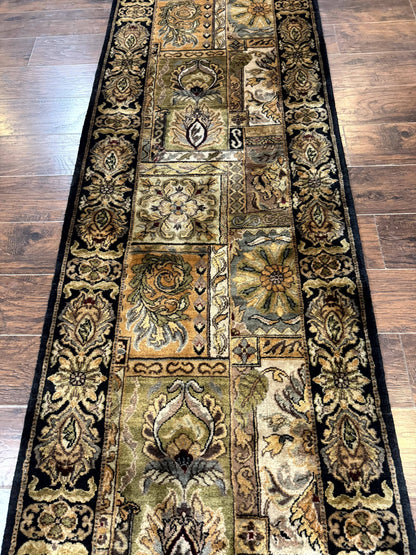 Indian Runner Rug 3x14, Panel Design, Oriental Carpet for Hallway - Nuvé