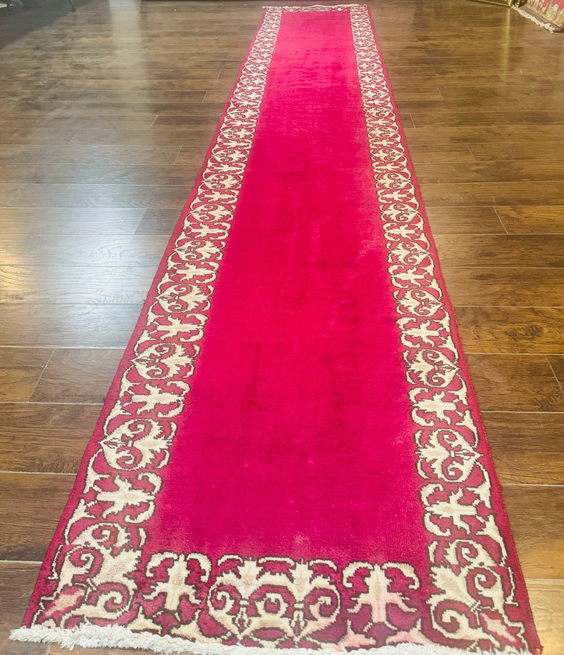 Red Persian Kerman Runner Rug 3x16 - Nuvé