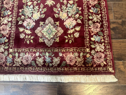 Indo Persian Kerman Rug 4x6, Burgundy, Floral - Nuvé