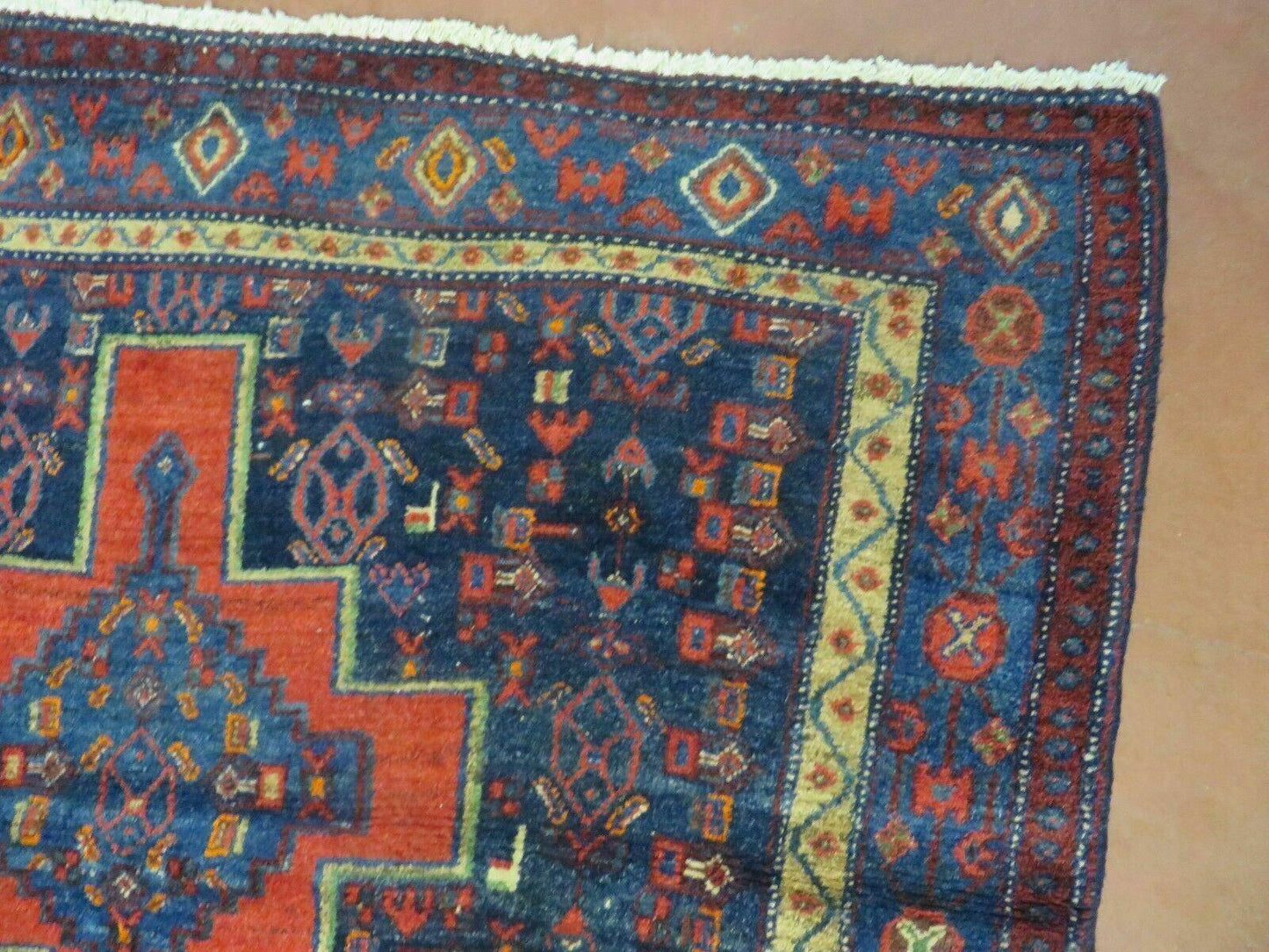 4' X 7' Antique Handmade Turkish Wool Rug Nice # 638 - Nuvé