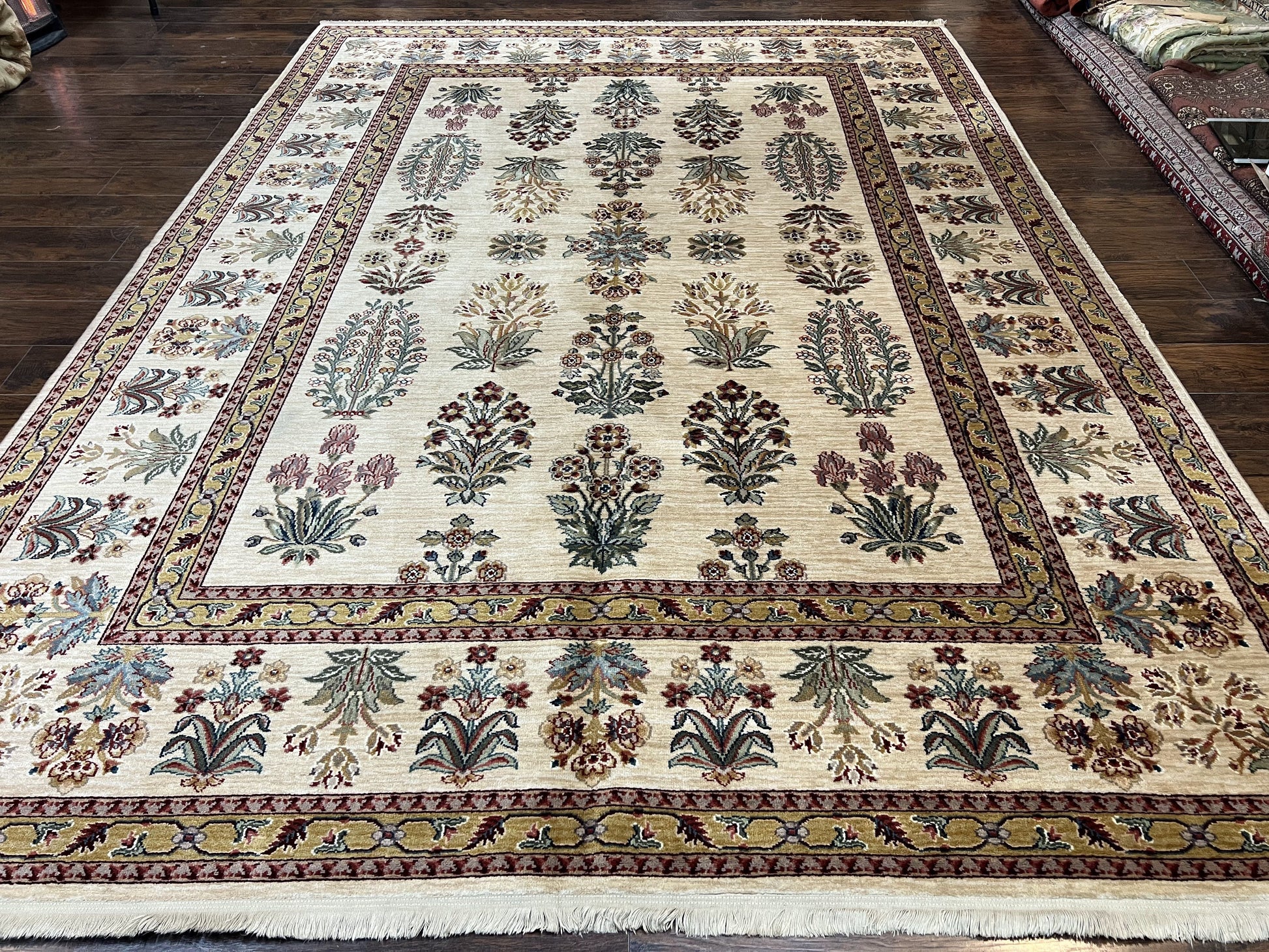 Karastan Rug 8.8 x 12, Ashara Amritsar #549, Oatmeal Color, Wool Pile Karastan Carpet, Discontinued Karastan Area Rug, Decorative - Nuvé