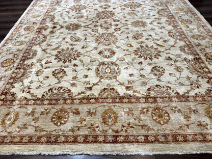 Pakistani Peshawar Rug 8x10, Pak Persian Traditional Oriental Carpet, Handmade, Wool, Allover Pattern - Nuvé