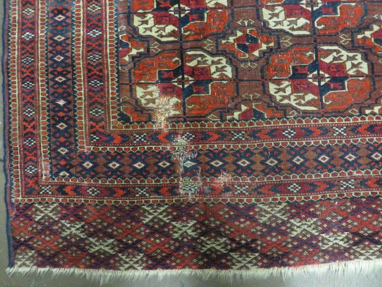 6' X 10' Antique Handmade Bokhara Turkoman Yamud Wool Rug Carpet NICE # 61 - Nuvé