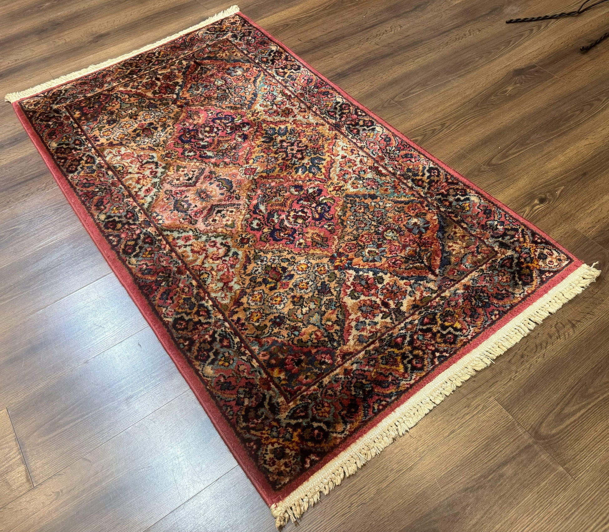 3x5 Karastan Multicolor Panel Kirman Rug #717, Wool Original 700 Series - Nuvé
