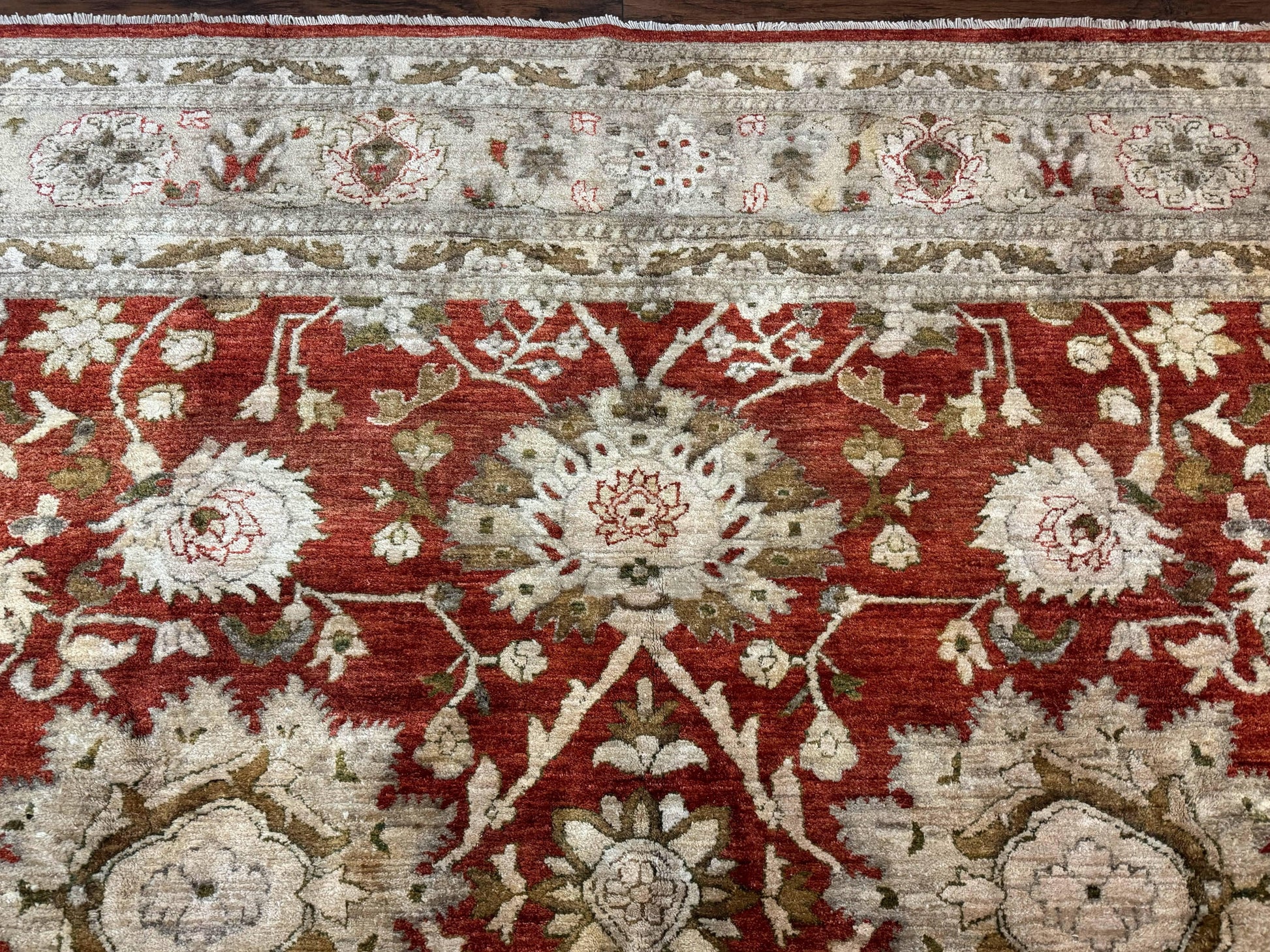 Pakistani Peshawar Rug 10x13, Burnt Orange, Large Handmade Wool Carpet - Nuvé