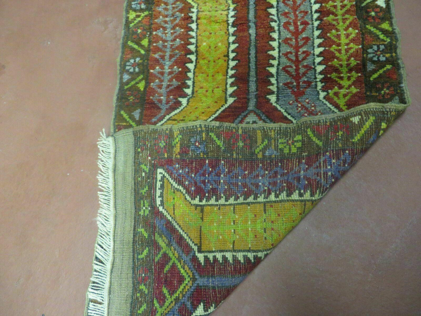 Small Turkish Yastik Rug 1.9 x 2.10, Antique Handmade Oushak Carpet - Nuvé