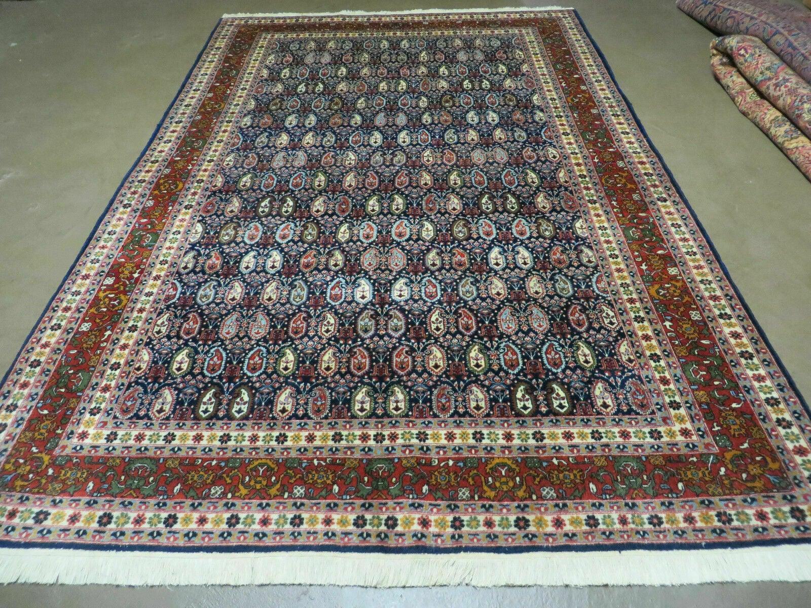 6' X 9' Vintage Fine Handmade India Paisley Rug Hand Knotted Carpet Organic Dye - Nuvé