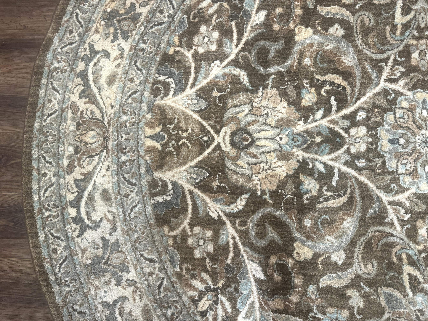 Round Karastan Rug 8x8 ft, Euphoria New Bridge Karastan Rug, Indo Mahal Design - Nuvé