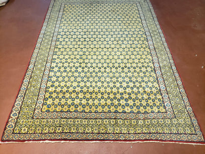 5x7 Authentic Handmade Rug Star Of David Wool Rug Green Rug Gold Rug 4x6 Rug - Nuvé