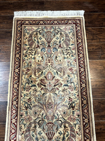 Pakistani Runner Rug 2.8 x 14, Pak Persian Hallway Rug, Cream Color - Nuvé